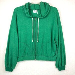 Out From Under Green Cropped Hoodie Size S